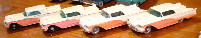 75A Ford Thunderbird color comparison