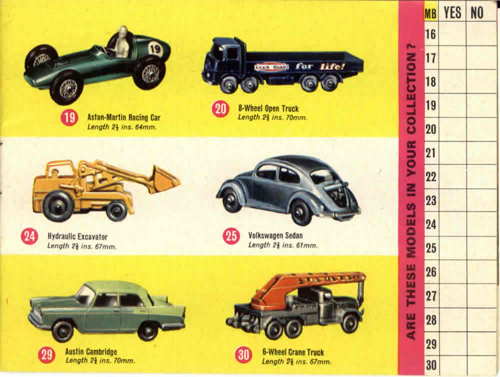 1964 matchbox cars