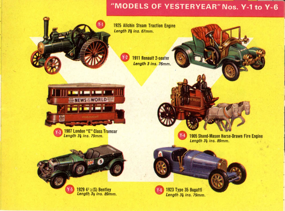 Matchbox Lesney 1964 catalog Models of Yesteryear 1 to 6 and new