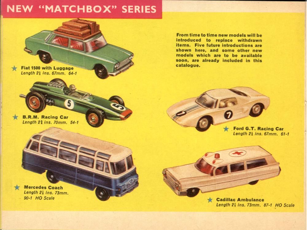 Matchbox Lesney 1965 catalog new regular wheels 1-75 series