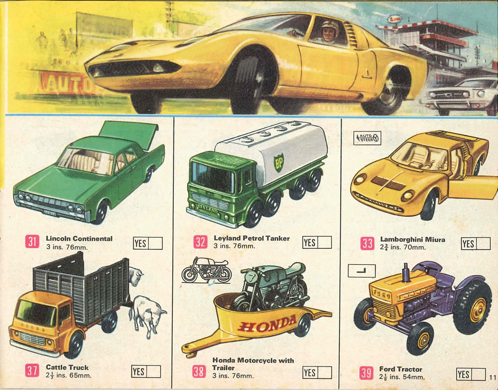 Matchbox Lesney 1969 Catalog Page 11, Matchbox Regular Wheels 31 ...