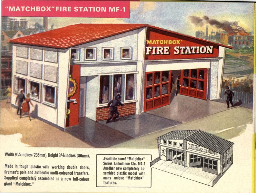 Matchbox Lesney 1964 catalog MF1 Fire Station