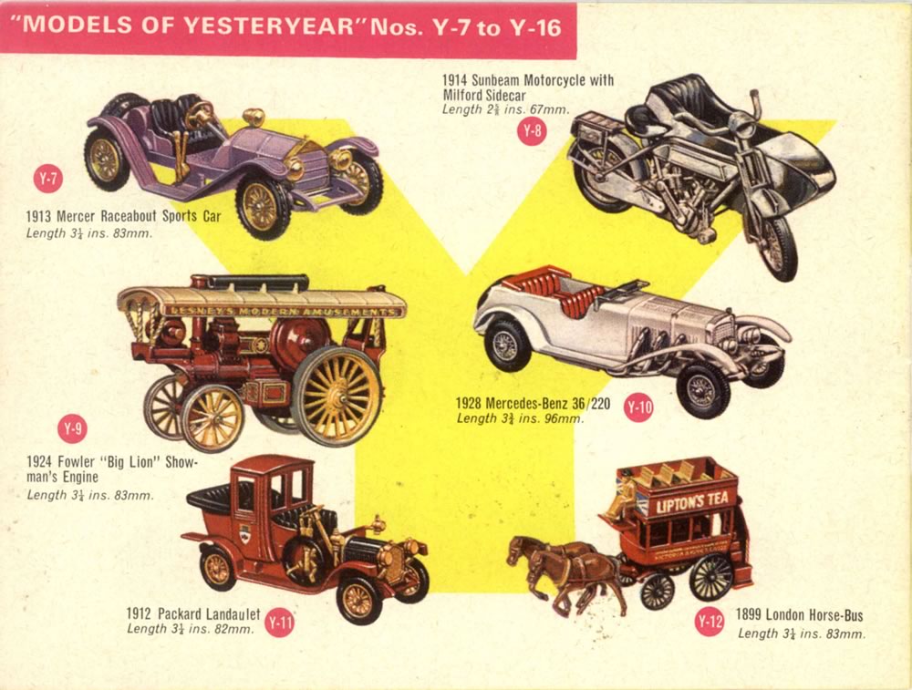 Matchbox Lesney 1964 catalog Models of Yesteryear 7 to 12