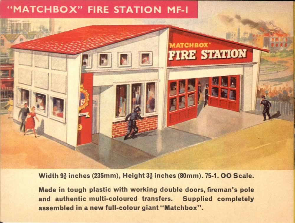 Matchbox Lesney 1965 catalog MF1 Fire Station